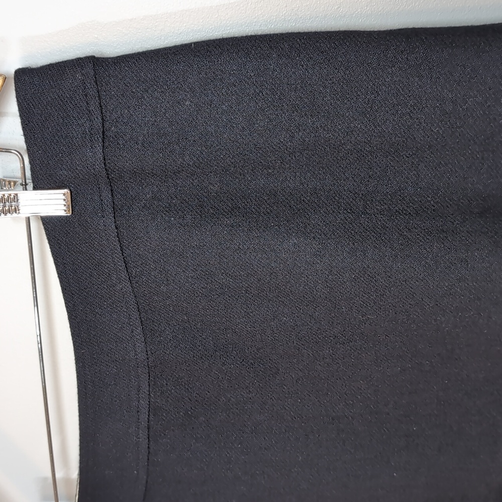 Vintage Y2K GAP Black Wool Skirt Ruffled Flare Hem Trumpet Mermaid Size 12 - Picture 2 of 11